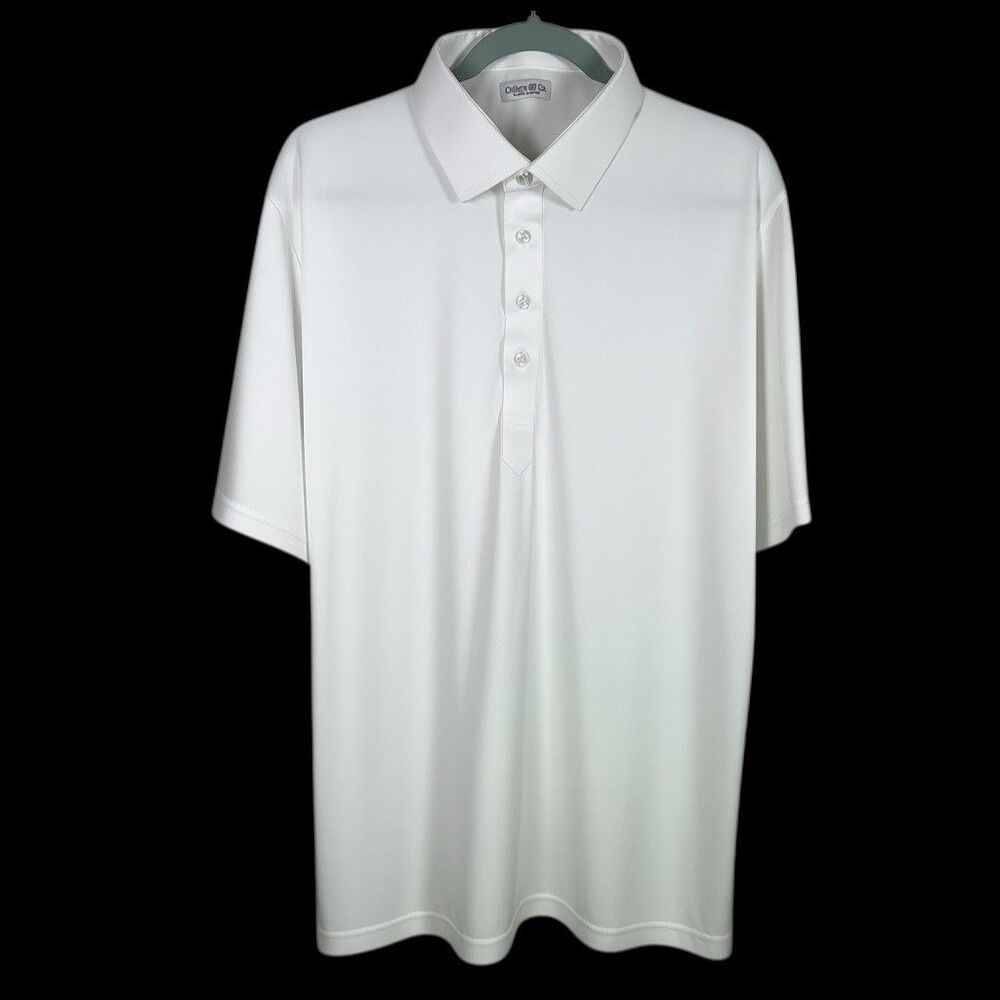 Collars & Co Polo Shirt Mens 2XL Classic White Preppy Dress Collar Office Work